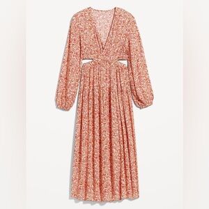 Old Navy Coral Long Sleeve Dress